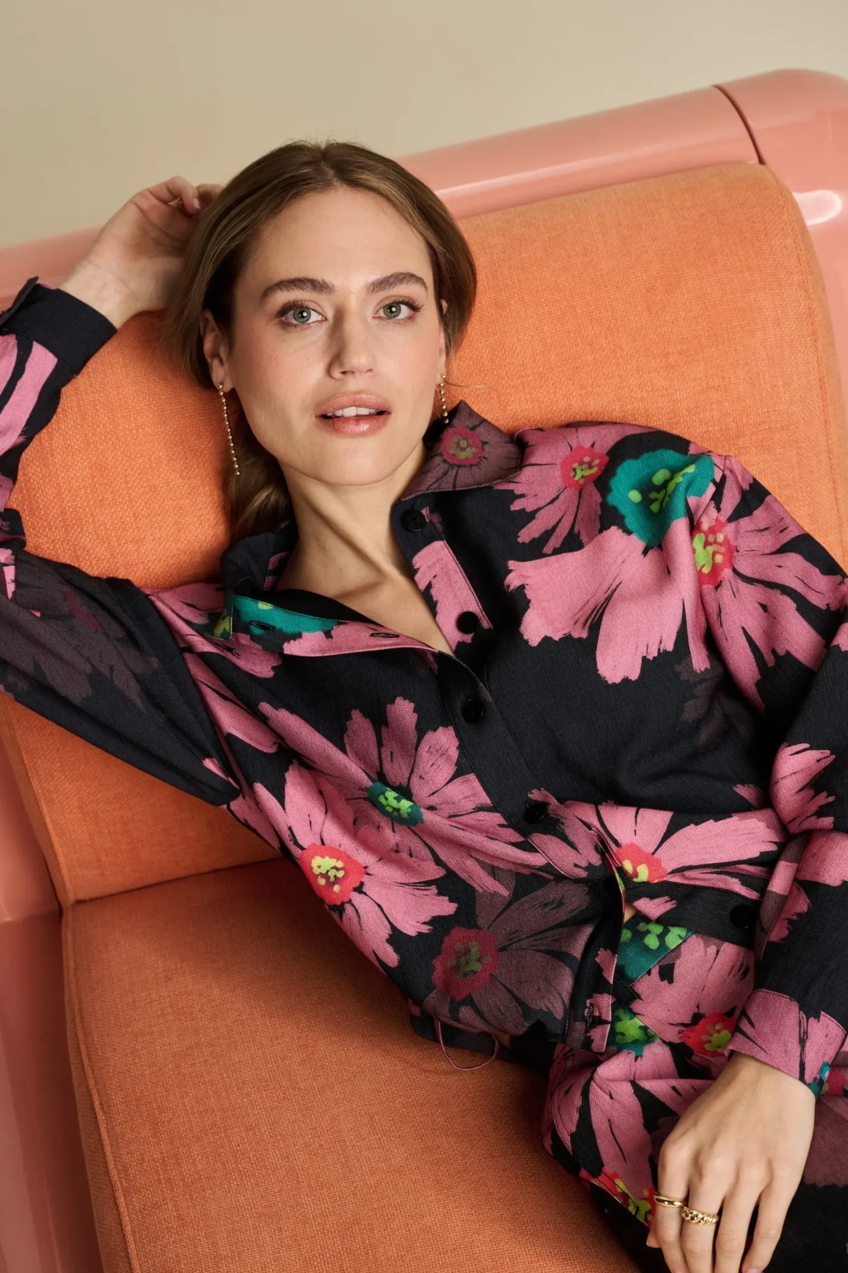 BLOUSE Big Blooming Pink