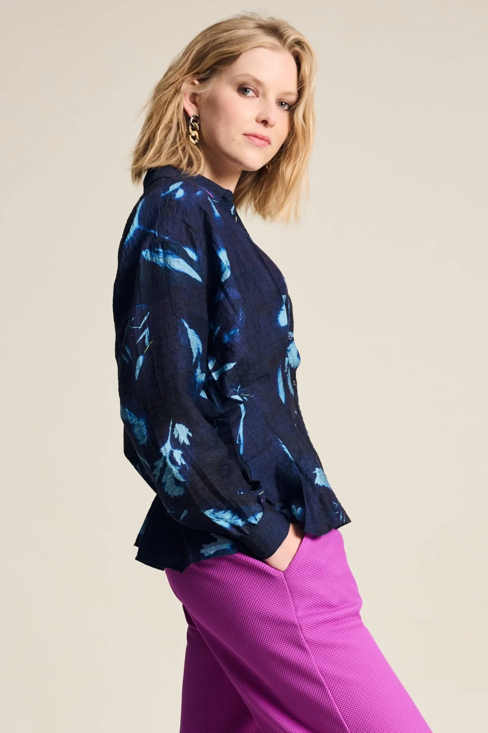 BLOUSE Feathers And Florals