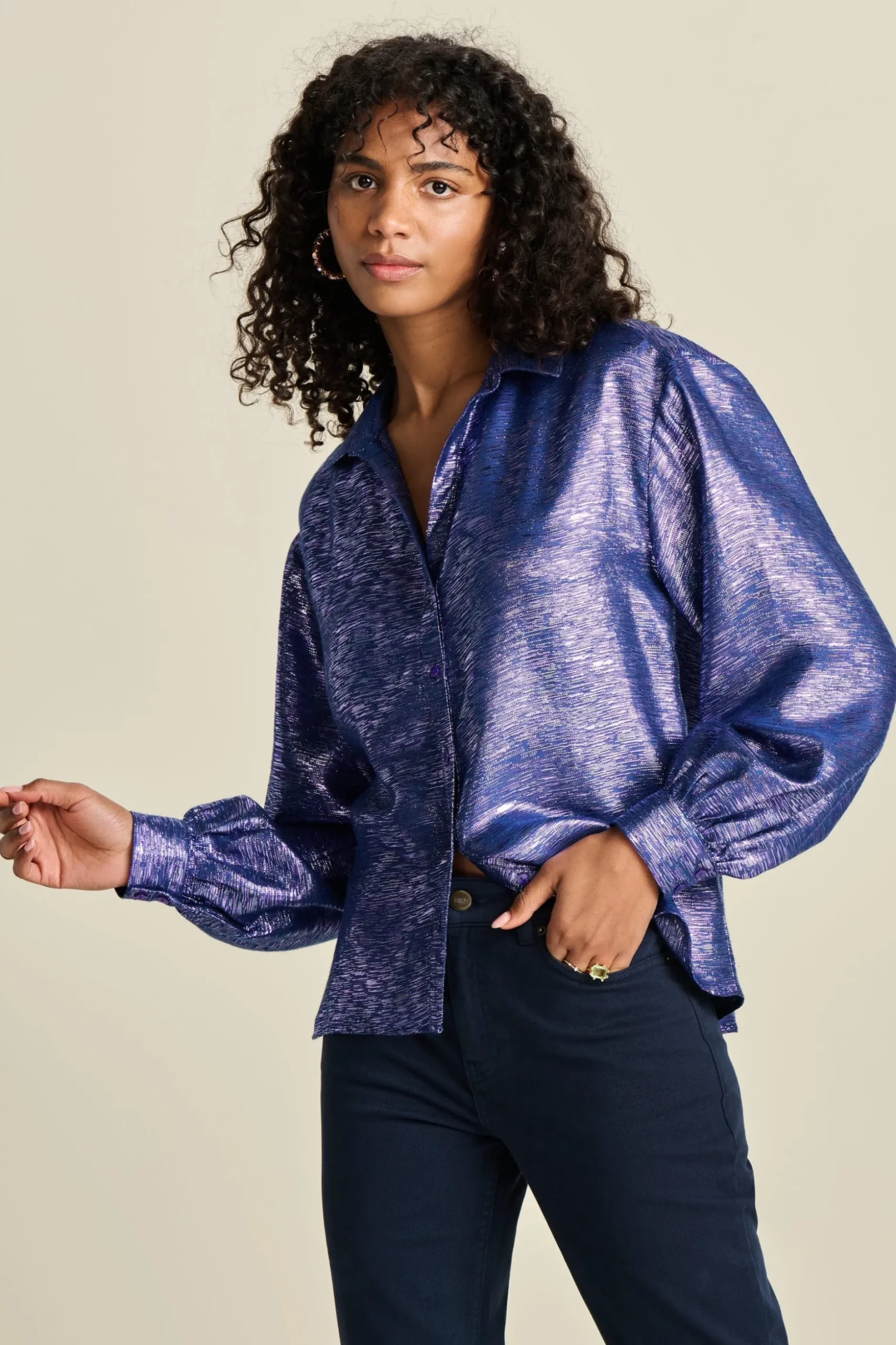 BLOUSE Violet Festive Blue