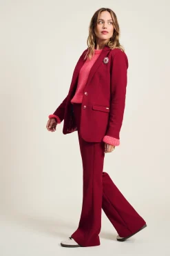 BROEK Flare Burgundy Red