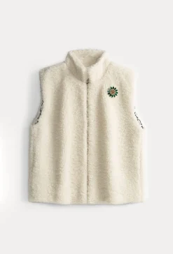GILET Teddy Love Ecru